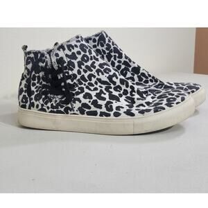Very G Sneakers Womens 9.5 Animal Print High Top Zip Sneaker Punk Rock Casual